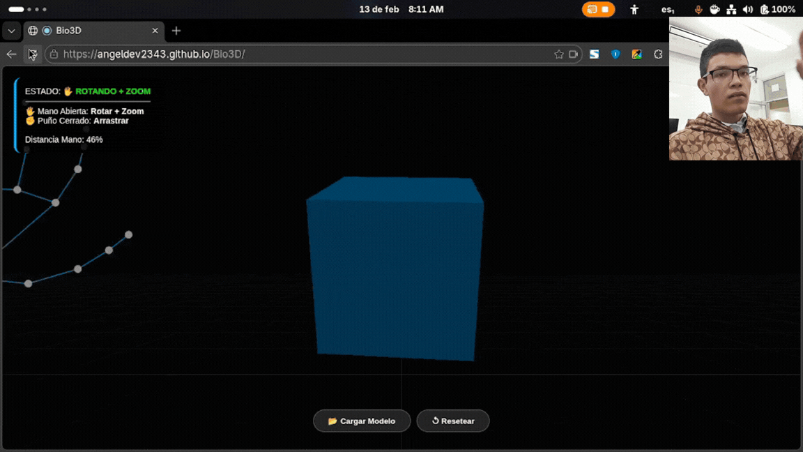 Bio3D - Visor 3D con control gestual
